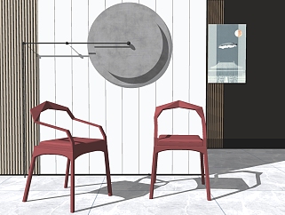 <em>休闲单椅</em>，椅子，餐椅su草图模型下载