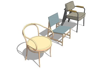 <em>铁艺室外</em>户外休闲单椅，圆形椅子，su草图模型下载