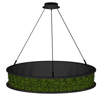 freund nova环形苔藓吊灯su草图模型下载