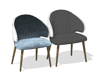 Strip Modrest卡尔顿餐椅，椅子su草图模型下载