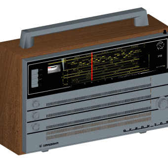 古董复古收音机电子设备su草图模型下载