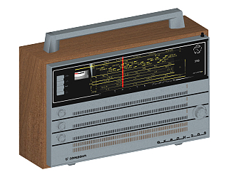 古董复古收音机<em>电子</em>设备su草图模型下载