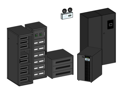 设备间，机柜，消防器材， su草图模型下载
