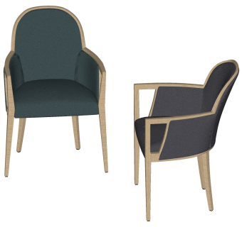 现代休闲单椅 su草图模型下载