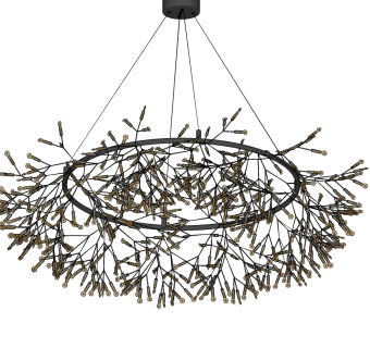 现代树枝造型水晶吊灯su草图模型下载