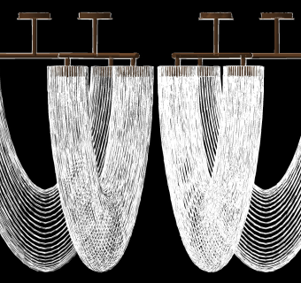 现代水晶吊灯su草图模型下载