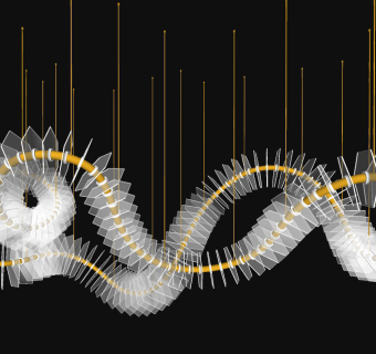 现代异形玻璃水晶吊灯su草图模型下载