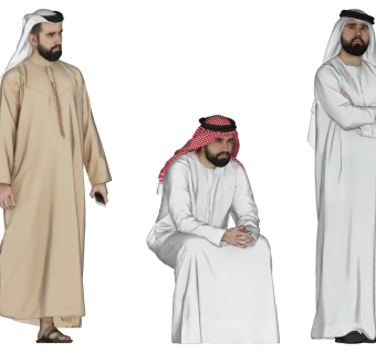 现代阿拉伯人物 su草图模型下载