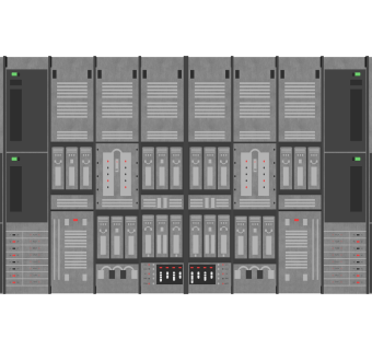 数据库机房机柜 su草图模型下载
