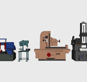 现代工业制造机床设备 su草图模型下载