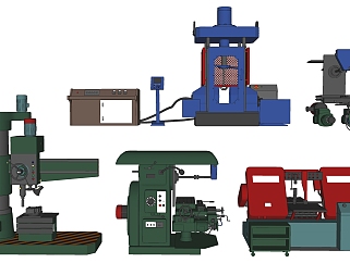 现代工业制造<em>机床设备</em> su草图模型下载
