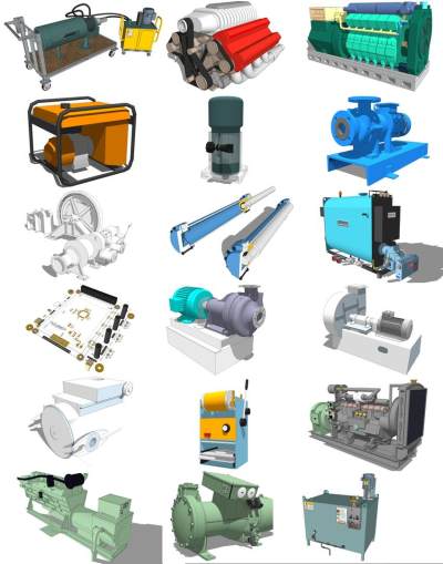 机器设备合集 su草图模型下载