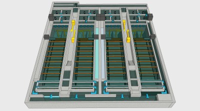 自来水厂供水设备机房 su草图模型下载