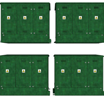 环网柜机房变电设备 su草图模型下载