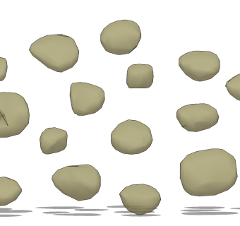 石头装饰品墙饰，挂饰su草图模型下载