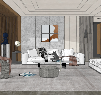 现代简约客厅家居