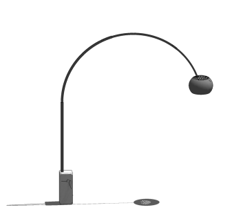 03现代落地灯su草图模型下载