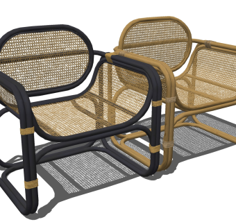 25Marte编织，藤编，户外休闲椅，椅子su草图模型下载