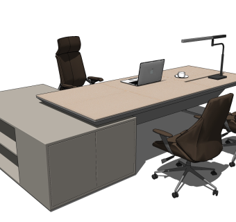 现代班台办公桌椅，老板台办公椅