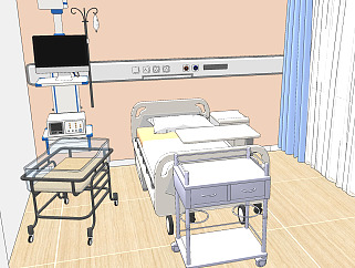 现代<em>医院病房</em>，病床，孕妇产房婴儿车(1)