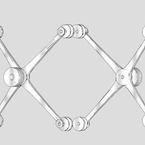 现代驳接爪，玻璃幕墙抓点su草图模型下载