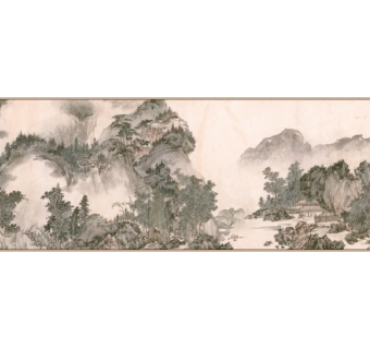 中式风景画，挂画