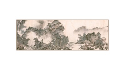 中式风景画，挂画