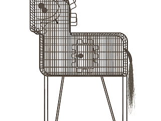 现代流行雕塑鸟笼马造型铁艺鸟笼