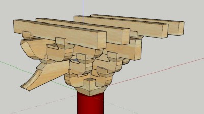 斗拱su草图模型下载