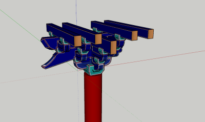 斗拱（带彩画）su草图模型下载