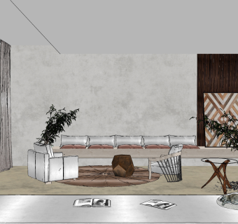 自然风客厅火炉