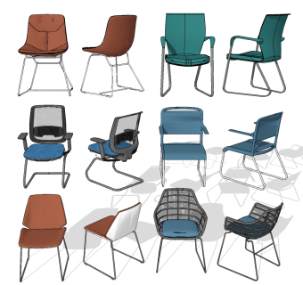 办公椅培训教室椅，工字椅，