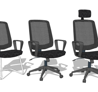 网格靠背办公椅，转椅工字椅