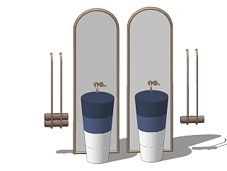 <em>浴</em>台盆镜子现代立柱式，柱状盆台盆