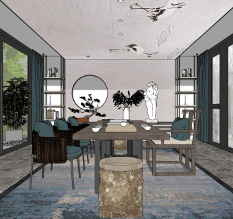 新中式家居茶室