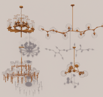 现代金属水晶吊灯玻璃球吊灯