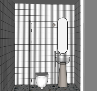 北欧卫生间su草图模型下载