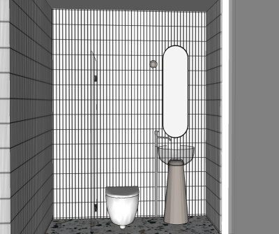 北欧卫生间su草图模型下载