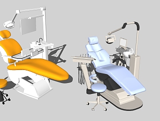 现代<em>牙科</em>诊疗椅医疗器材器械su草图模型下载