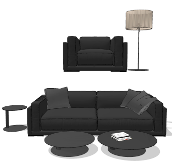 现代皮革办公沙发单人沙发