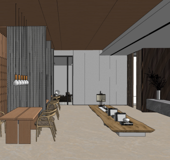 现代别墅庭院景观茶室茶桌椅，沙发 (2)