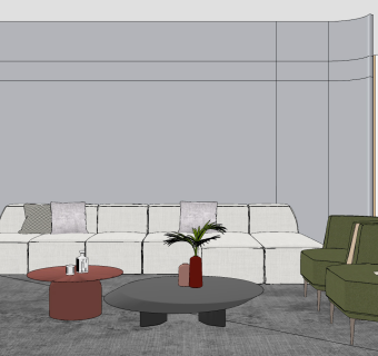 现代流行现代轻奢沙发茶几，单人沙发