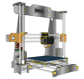 现代3D打印机，工业办公设备su草图模型下载