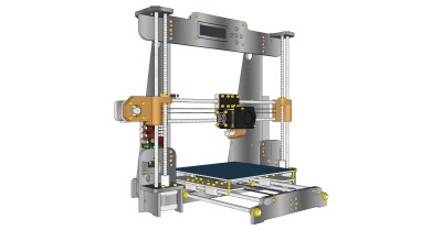 现代3D打印机，工业办公设备su草图模型下载