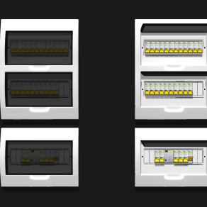 现代电闸表，电表箱，电闸箱子su草图模型下载