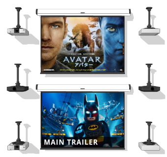 现代办公投影仪，投影幕