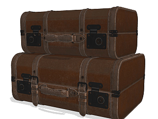 美式工业风橱窗，皮箱，手提箱，行李箱