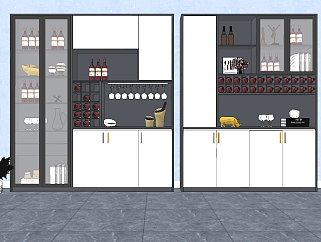 现代酒柜，红酒柜，冰桶