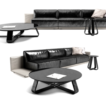 现代多人沙发组合su草图模型下载