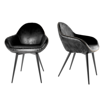 皮革单椅，休闲椅su草图模型下载